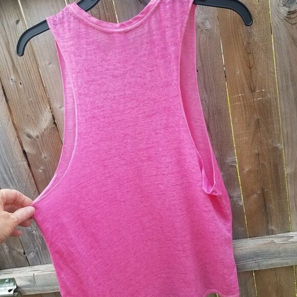 Tank Top Bright Pink Love Heart w/Stars Medium 7/9 Juniors - Picture 10 of 10